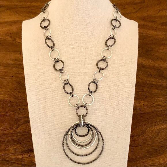 Alfani | Two-Tone Circle Necklace | 22” Adjustable - Picture 1 of 3